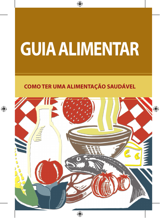 Capa ilustrada do Guia Alimentar usado como referência editorial